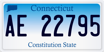 CT license plate AE22795