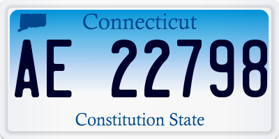 CT license plate AE22798