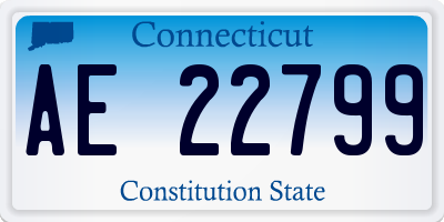 CT license plate AE22799