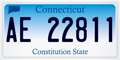 CT license plate AE22811