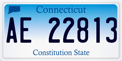 CT license plate AE22813