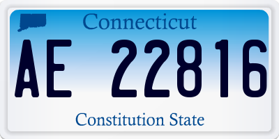 CT license plate AE22816