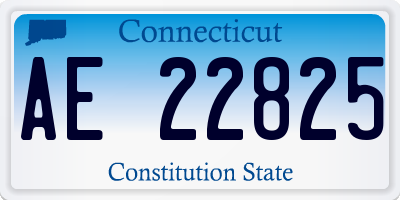 CT license plate AE22825