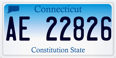 CT license plate AE22826