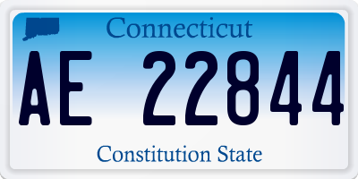 CT license plate AE22844