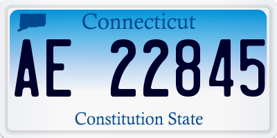 CT license plate AE22845