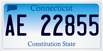 CT license plate AE22855