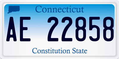 CT license plate AE22858
