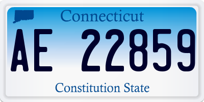 CT license plate AE22859