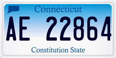 CT license plate AE22864