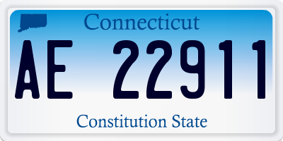 CT license plate AE22911