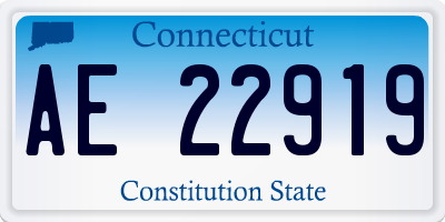 CT license plate AE22919