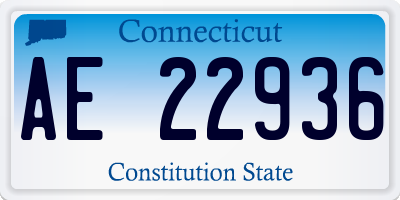 CT license plate AE22936