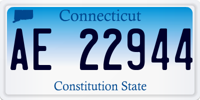 CT license plate AE22944