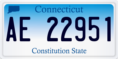CT license plate AE22951