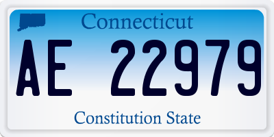 CT license plate AE22979