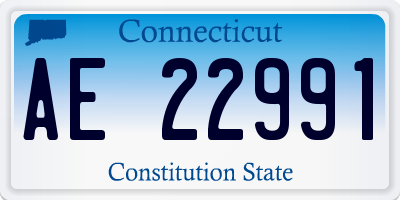 CT license plate AE22991