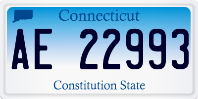CT license plate AE22993