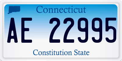 CT license plate AE22995