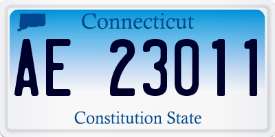 CT license plate AE23011