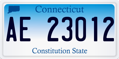 CT license plate AE23012