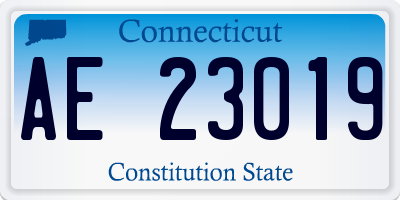 CT license plate AE23019