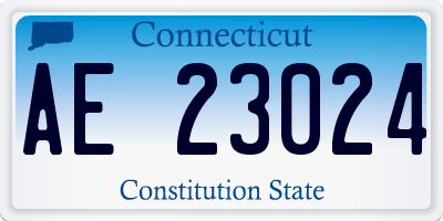 CT license plate AE23024