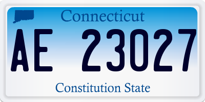 CT license plate AE23027