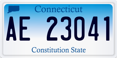 CT license plate AE23041