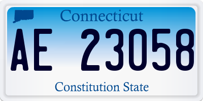 CT license plate AE23058