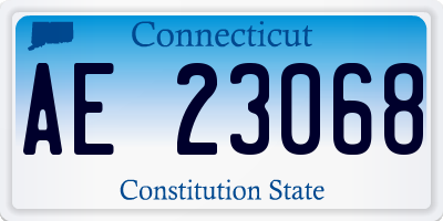 CT license plate AE23068