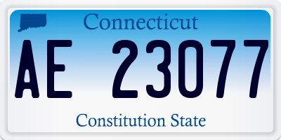 CT license plate AE23077