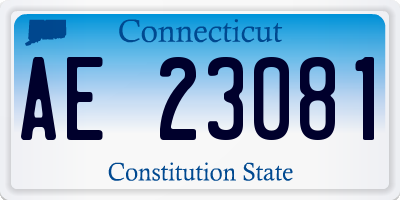 CT license plate AE23081