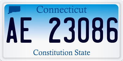 CT license plate AE23086