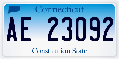 CT license plate AE23092