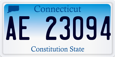 CT license plate AE23094