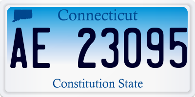 CT license plate AE23095