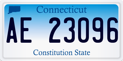 CT license plate AE23096