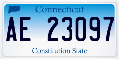 CT license plate AE23097