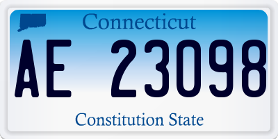 CT license plate AE23098