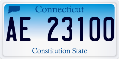 CT license plate AE23100