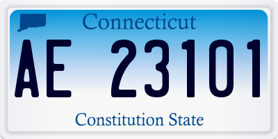 CT license plate AE23101