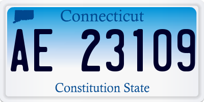 CT license plate AE23109
