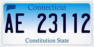 CT license plate AE23112