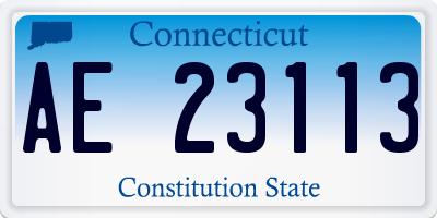 CT license plate AE23113
