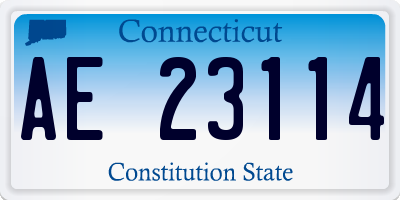 CT license plate AE23114