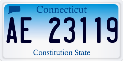 CT license plate AE23119