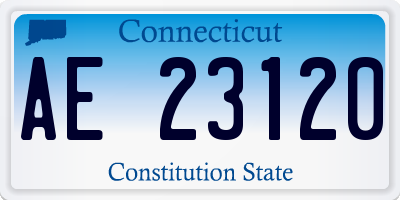 CT license plate AE23120