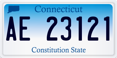 CT license plate AE23121