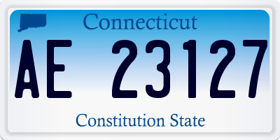 CT license plate AE23127